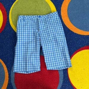 Puma Light Blue and White Plaid Kids' Shorts